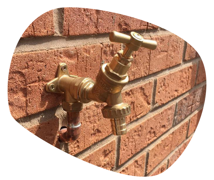 Outside taps fitted